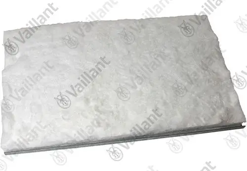 Vaillant Brennraumplatte in weißer Farbgebung, flache rechteckige Struktur aus einem unidentifizierbaren Material, ohne erkennbare Maße oder spezifische Merkmale.